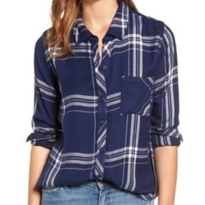 RAILS HUNTER PLAID SHIRT IN NAVY